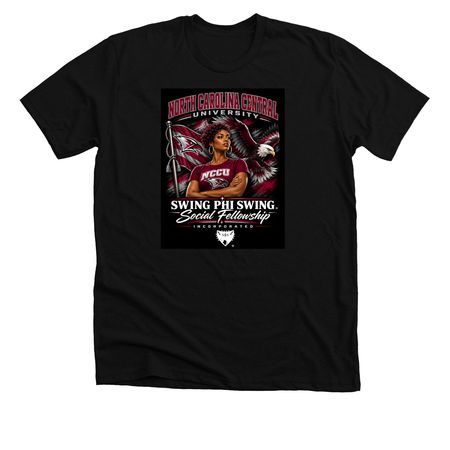 NCCU, a Solid Black Blend Premium Unisex Tee