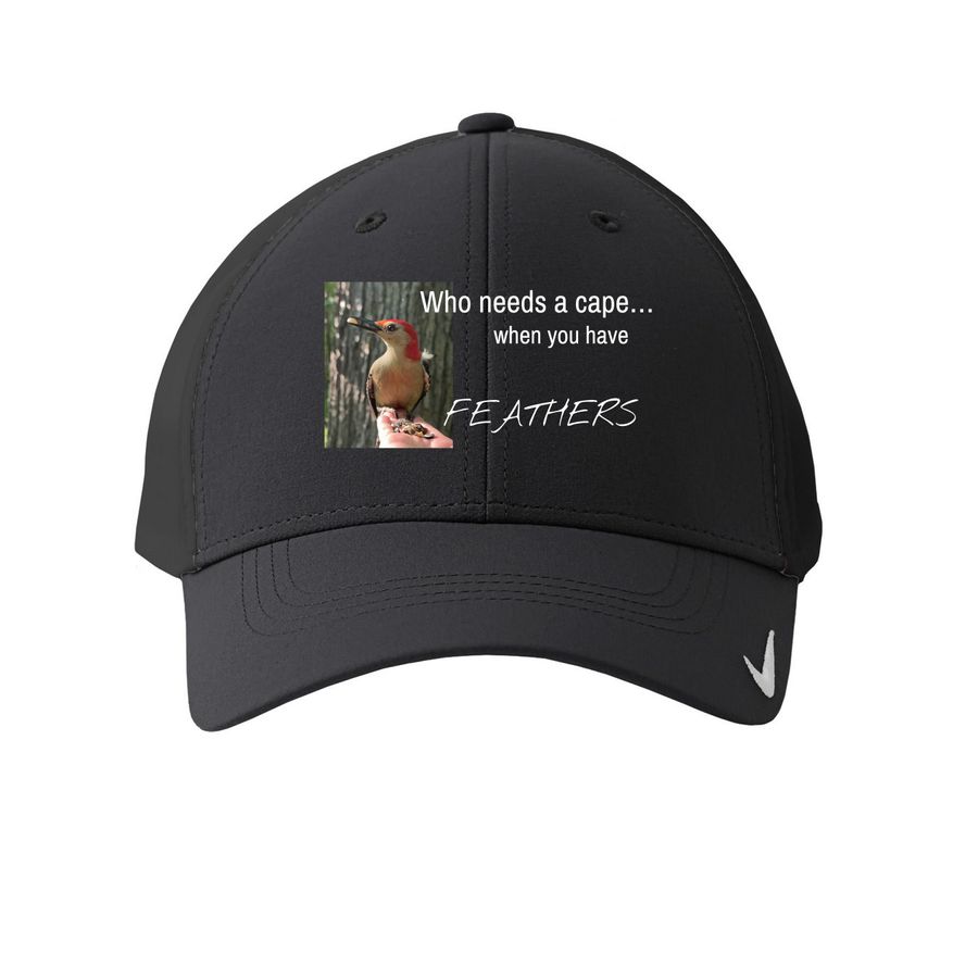 Who needs a cape when you have feathers!&nbsp;, a Anthracite Printed Nike Dri-FIT Legacy Performance Cap