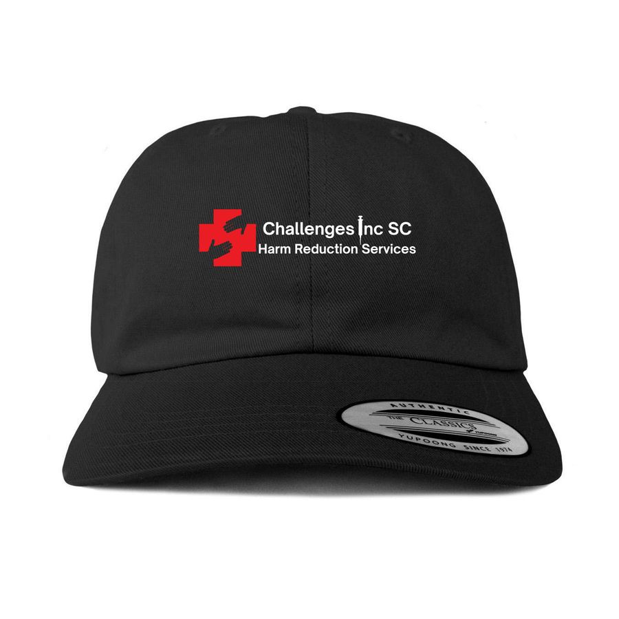 Black Adjustable Hat, a Black Printed Classic Baseball Cap