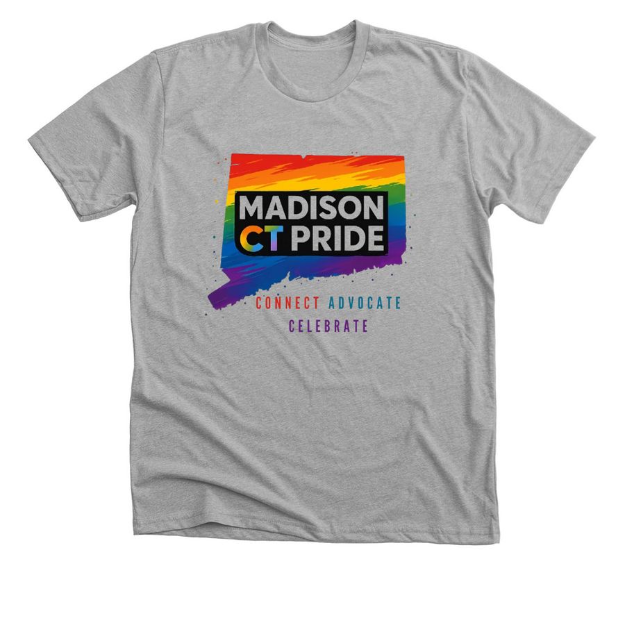 Madison CT Pride!, a Athletic Heather Premium Unisex Tee