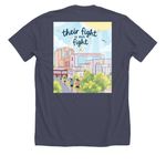 SJ - Walk/Run Shirt, a Heather Midnight Navy Premium Unisex Tee (back-view)