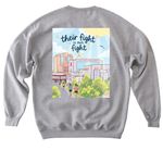 SJ - Walk/Run Shirt, a Sport Grey Softstyle Crewneck Sweatshirt (back-view)