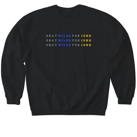 GJM Plain Slogan, a Black Softstyle Crewneck Sweatshirt