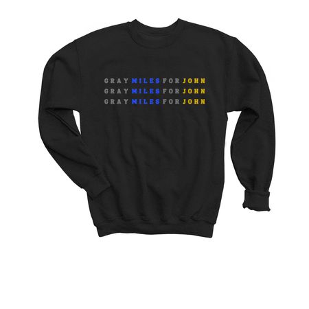 GJM Plain Slogan, a Black Youth Crewneck Sweatshirt