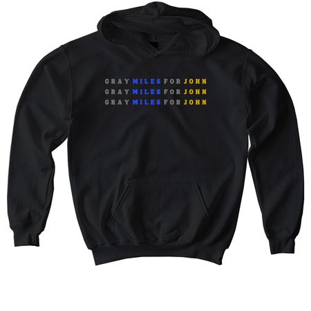 GJM Plain Slogan, a Black Softstyle Youth Pullover Hoodie