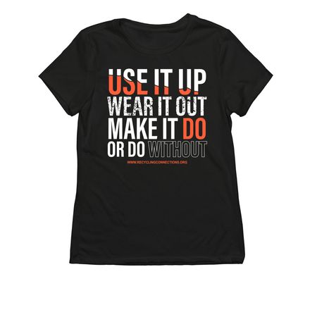 Use It Up, Wear It Out, a Deep Black Allmade Eco Triblend Women?s Tee