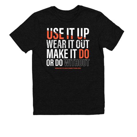 Use It Up, Wear It Out, a Deep Black Allmade Youth Eco Triblend Tee