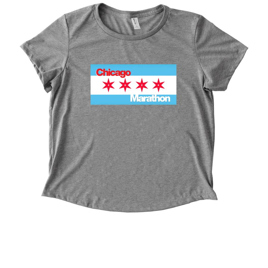 ChiMarathon'26 a, a Aluminum Grey Allmade Eco Triblend Women?s Scoop Neck Tee