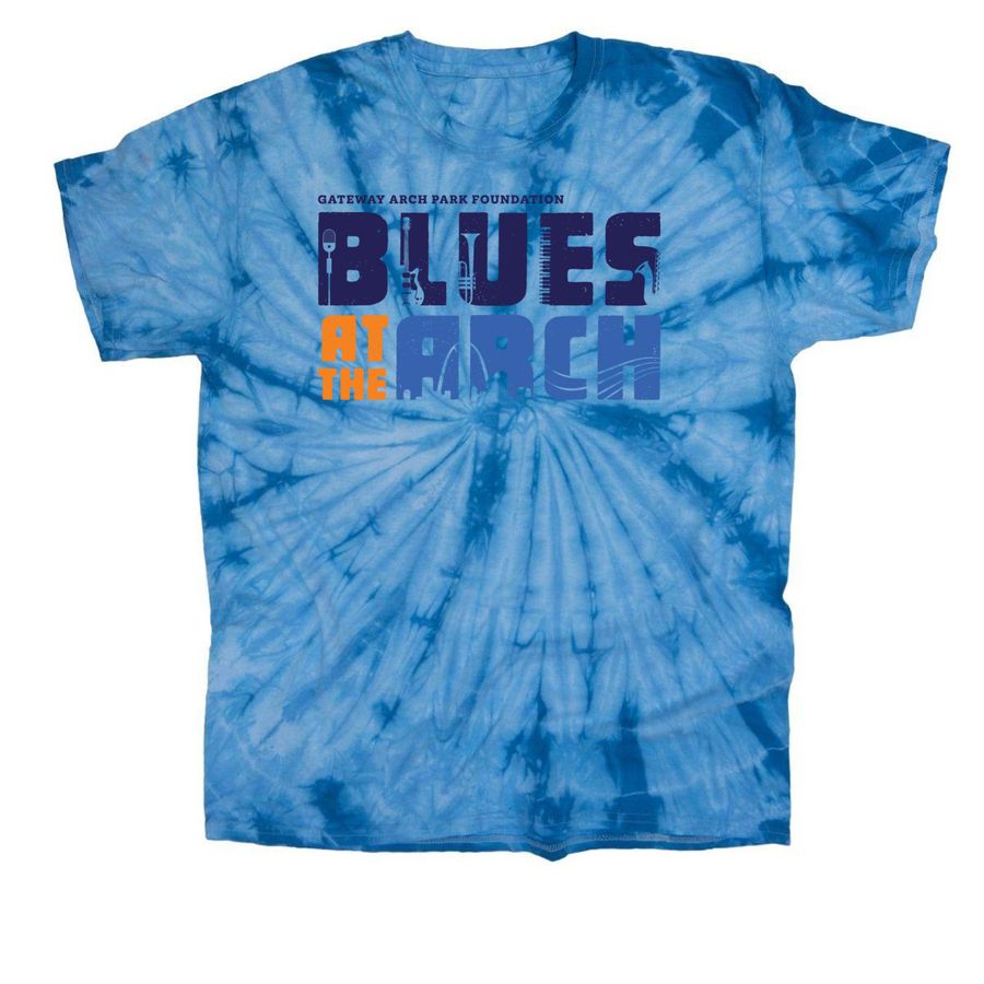 Blues at the Arch Festival | Tie-Dye, a Baby Blue Classic Tie Dye Tee
