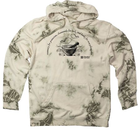 Protection, Luck, and All Else, a Olive Tie Dyed Pullover Hoodie