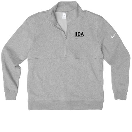Nike Quarter Zip, a Dark Grey Heather Nike Club Fleece Half Zip Pullover