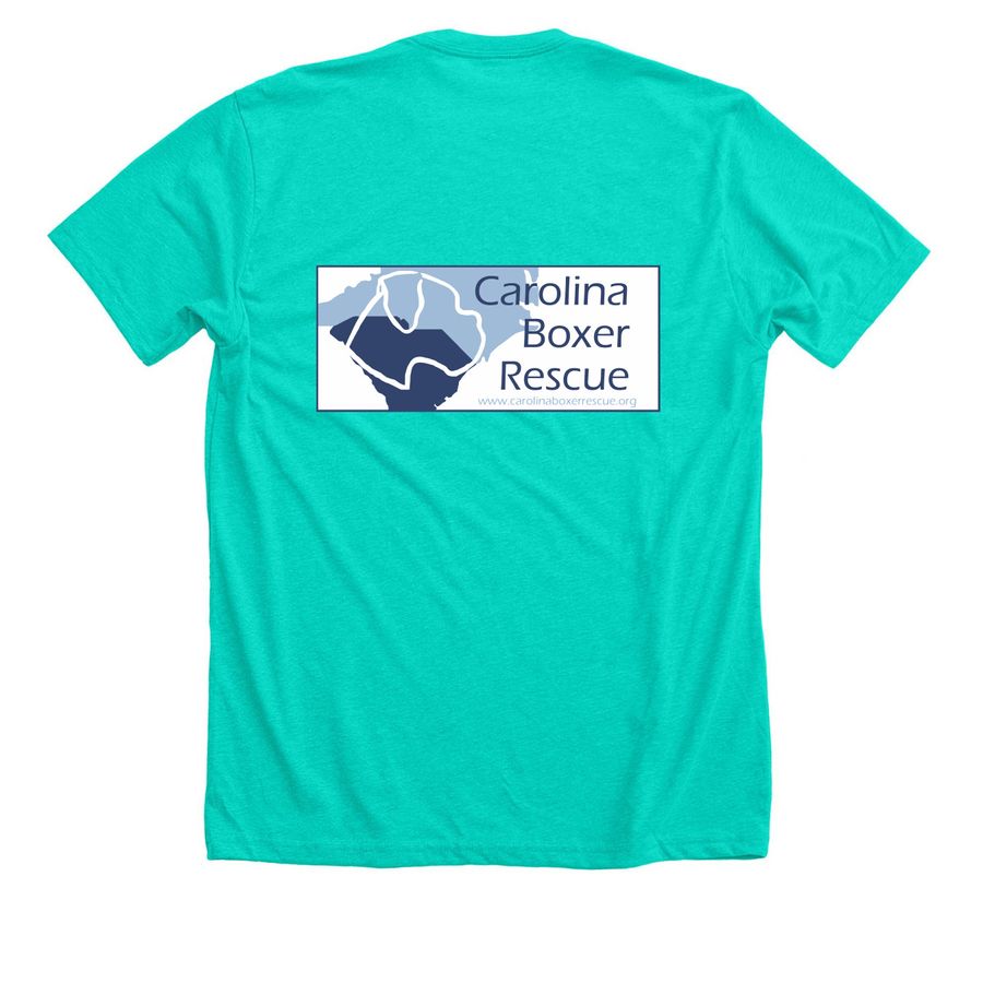 hot guys have Boxers, a Heather Sea Green Premium Unisex Tee (back-view)