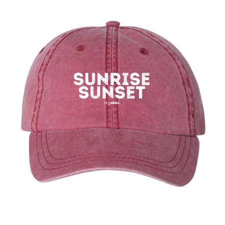 Sunrise Sunset Hat, a Cardinal Printed Pigment Dye Baseball Cap