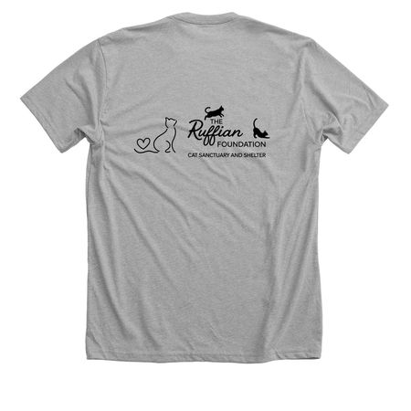 Double Logo&nbsp;, a Athletic Heather Premium Unisex Tee (back-view)