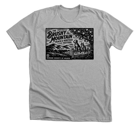Brushy Mountain Peach & Heritage Festival, a Athletic Heather Premium Unisex Tee