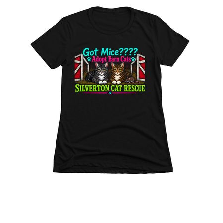 Rodent Patrol, a Black Women's Slim Fit Tee