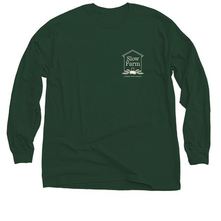 Slow, Wholehearted. (back graphic), a Forest Green Classic Long Sleeve Tee