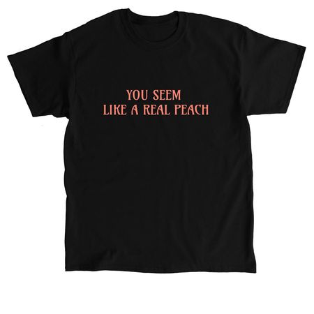 Real Peach, a Black Classic Unisex Tee