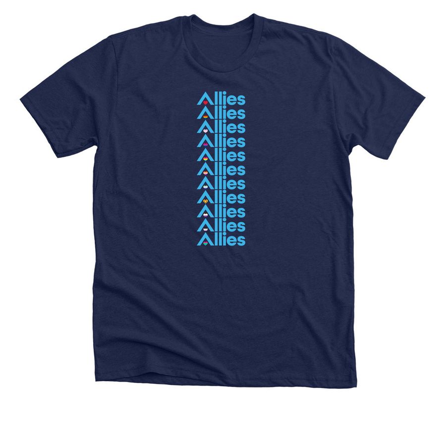 Allies Pride 2026, a Solid Navy Blend Premium Unisex Tee