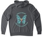 Morgan's Message&nbsp; Apparel, a Terrain Grey Allmade Organic French Terry Pullover Hoodie (back-view)