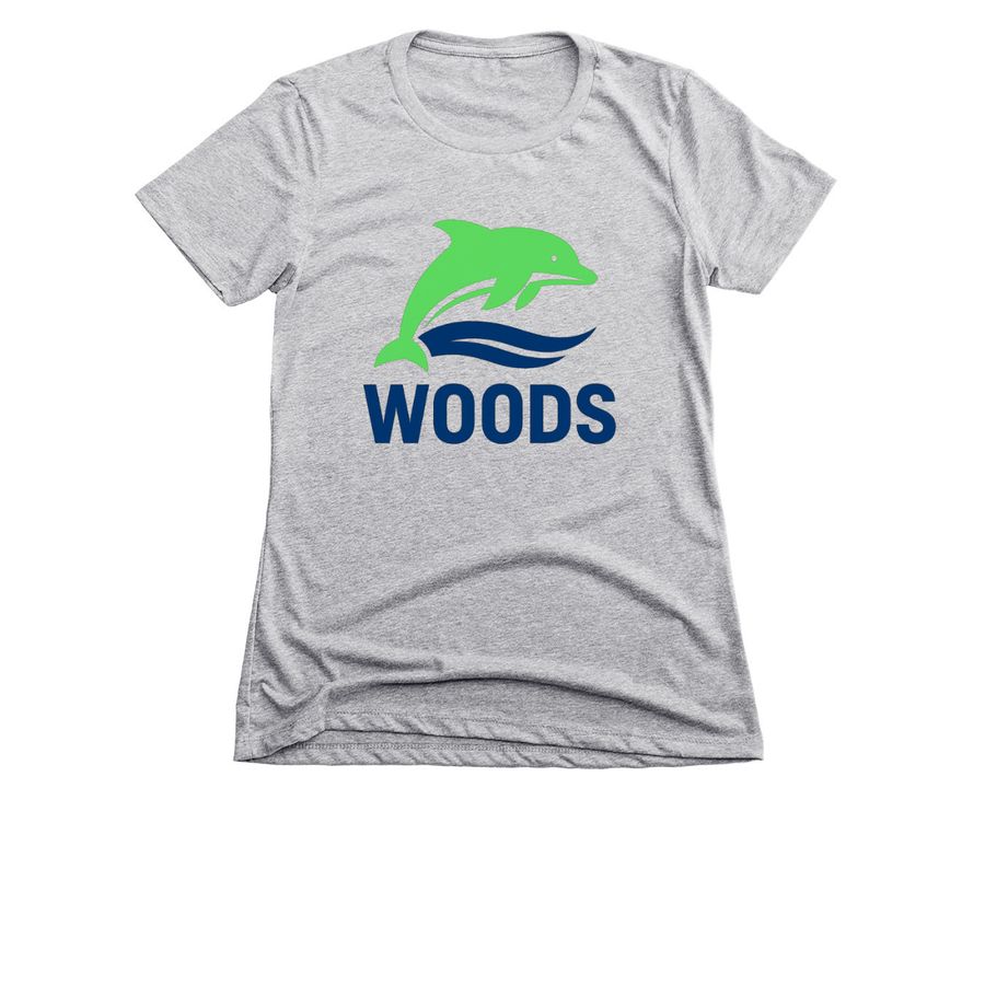 Women's tees with large logo, a Dark Heather Grey Women's Slim Fit Tee