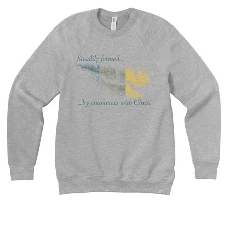 Steadily Formed Light, a Athletic Heather Premium Raglan Crewneck Sweatshirt