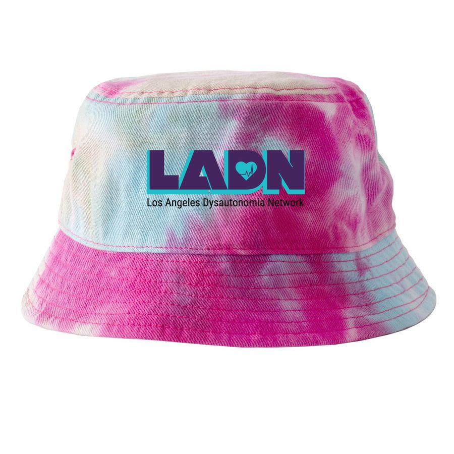 LADN Bucket Hats, a Raspberry Mist Printed Tie Dye Bucket Hat