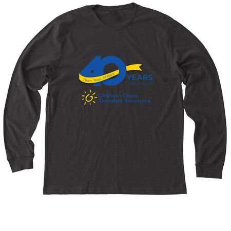 40th Anniversary Campaign, a Dark Grey Heather Premium Long Sleeve Tee