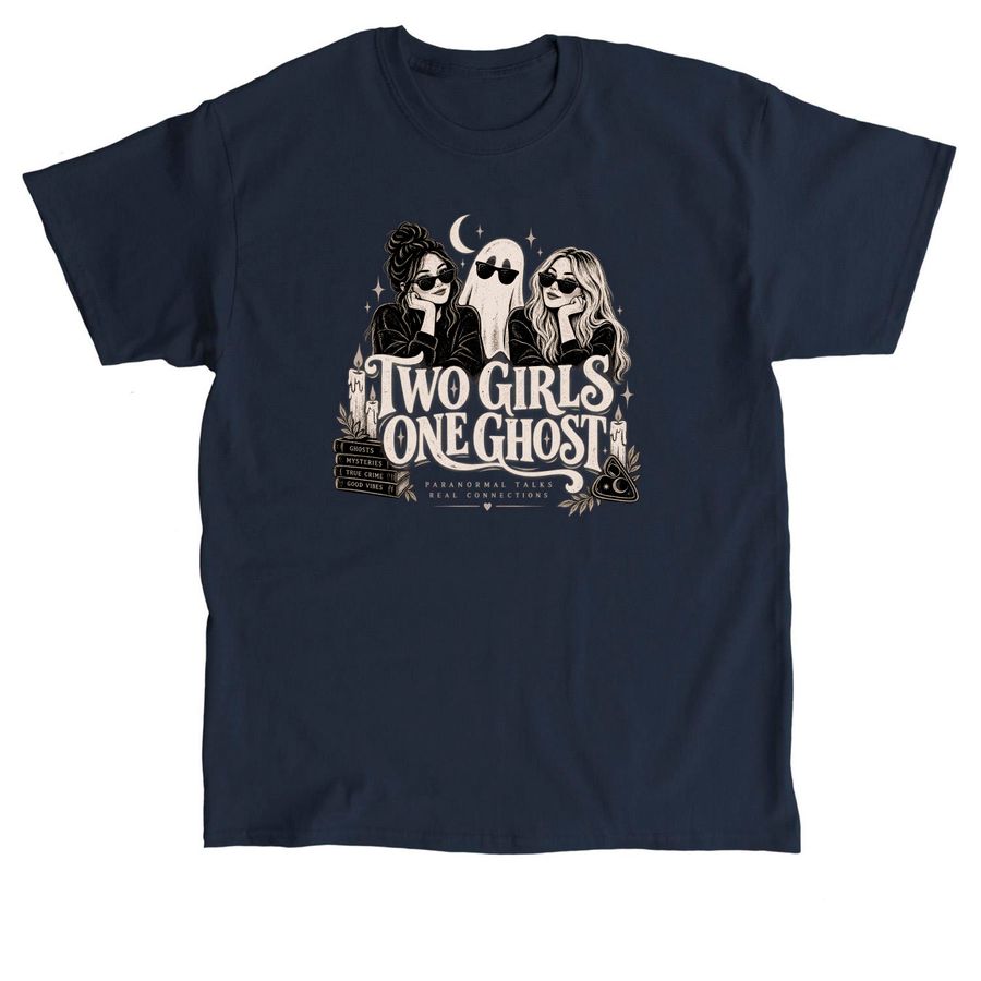 Two Girls One Ghost Merch, a Navy Classic Unisex Tee