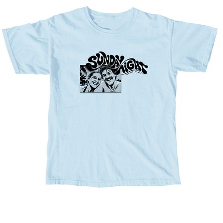 Here We Love, a Chambray Comfort Colors Unisex Tee