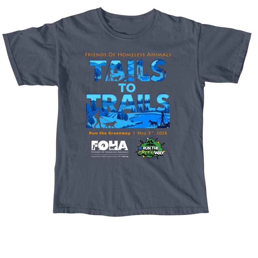Run the Greenway with FOHA, a Denim Comfort Colors Unisex Tee