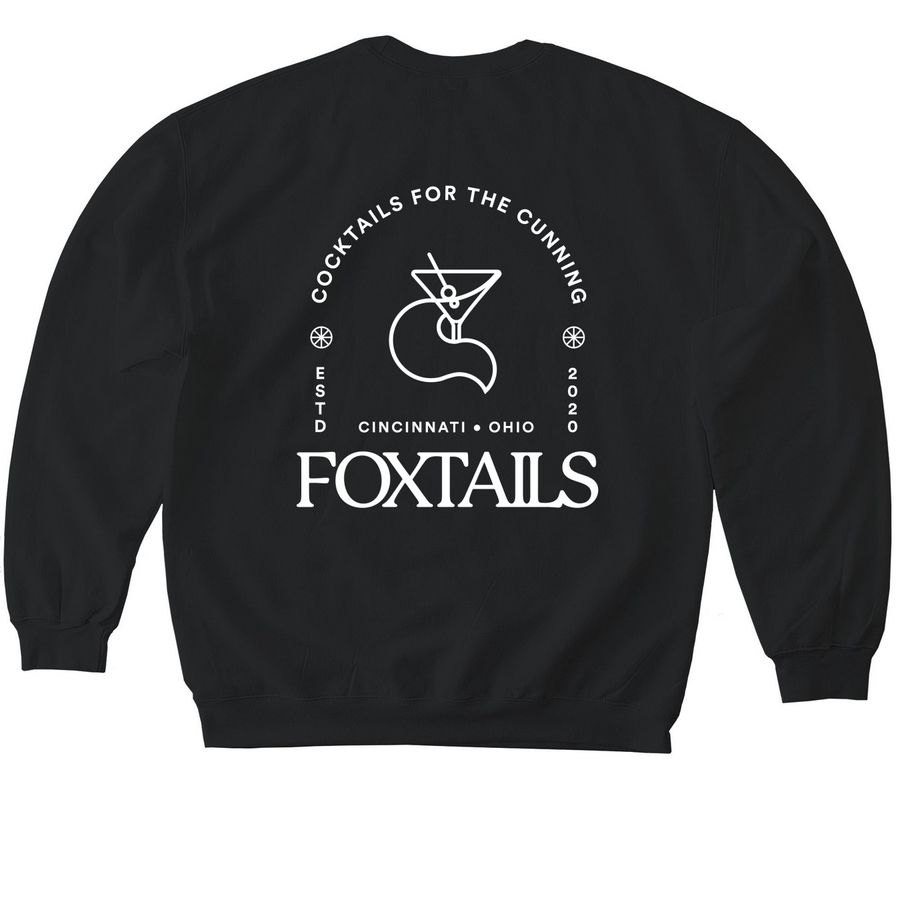 Martini Front Logo Back, a Black Softstyle Crewneck Sweatshirt (back-view)