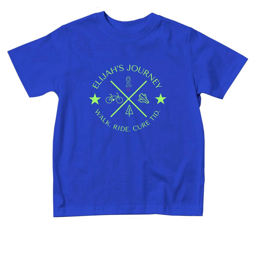 Elijah's Journey Green Words Toddler, a Royal Blue Toddler Tee