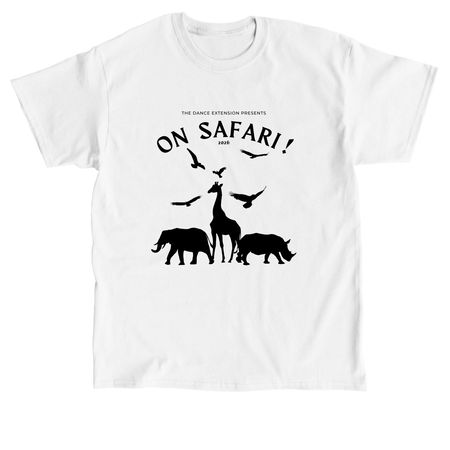 On Safari! Apparel, a White Classic Unisex Tee