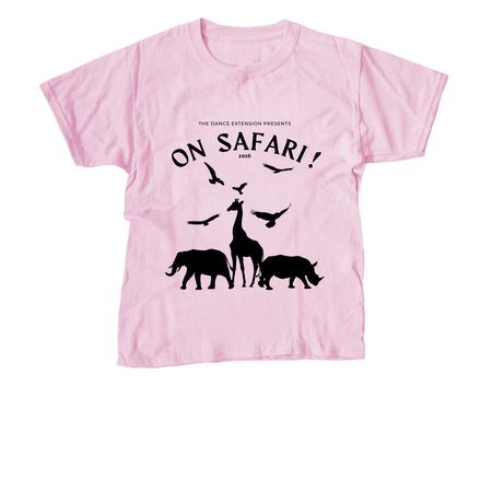 On Safari! Apparel, a Light Pink Youth Unisex Tee