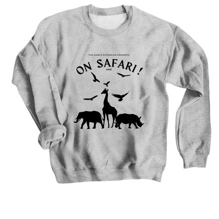 On Safari! Apparel, a Sport Grey Crewneck Sweatshirt