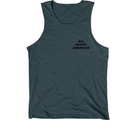 All ANTIFA AMERICAN, a Dark Grey Premium Cotton Tank