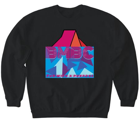 BMBC Retro, a Black Softstyle Crewneck Sweatshirt