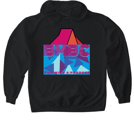 BMBC Retro, a Black Gildan Softstyle Pullover Hoodie