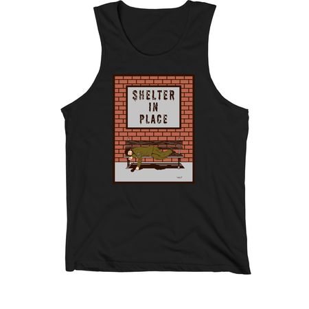 Shelter In Place, a Black Premium Cotton Tank