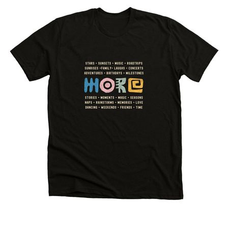 More For Mo, a Black Heather Premium Unisex Tee