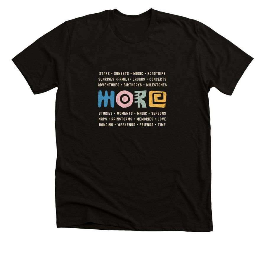 More For Mo, a Black Heather Premium Unisex Tee