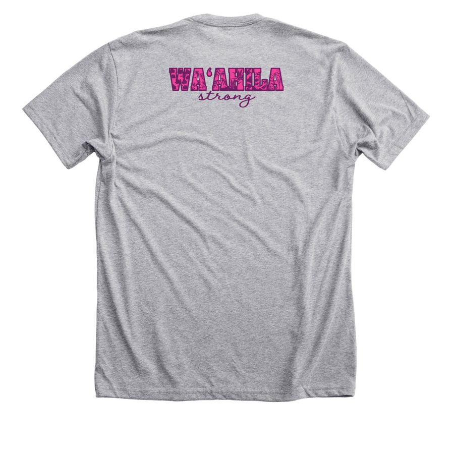 Wa?ahila Strong, a Athletic Heather Premium Unisex Tee (back-view)