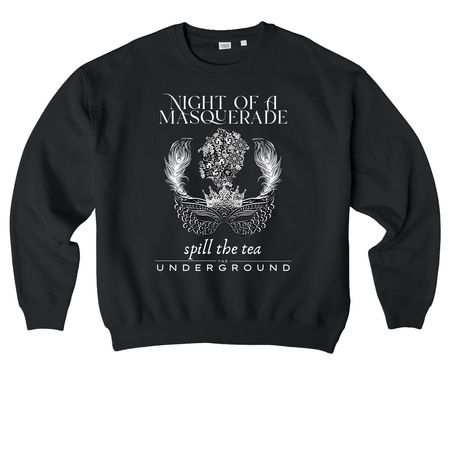 Night of a Masquerade, a Black Stanley/Stella Ledger Dry Crewneck Sweatshirt