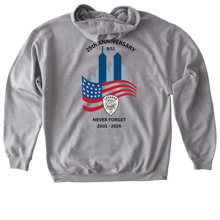 9/11 25th Anniversary, a Sport Grey Gildan Softstyle Pullover Hoodie