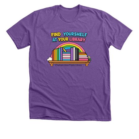 Find Yourshelf, a Heather Team Purple Premium Unisex Tee