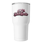 The SeniorRacha STAY Collection, a White Insulated Tumbler (back-view)