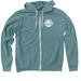 Love Has Whiskers, a Heather Deep Teal Zip Up Hoodie
