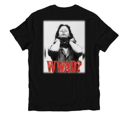 WWAD? Shirts, a Deep Black Allmade Organic Cotton Unisex Tee (back-view)