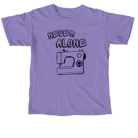 Never Alone, a Violet Comfort Colors Unisex Tee